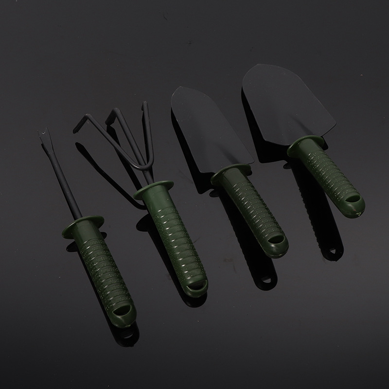 Horticultural four piece set of gardening tools Stainless steel small spade, flower shovel, small shovel, iron shovel, outdoor flower planting, flower planting, household vegetable planting