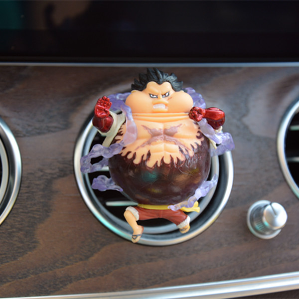 Una pieza de coche decoración hecha a mano accesorios de salida de aire dibujos animados Dibujos Animados Nika Luffy perfume TikTok caja ciega regalo