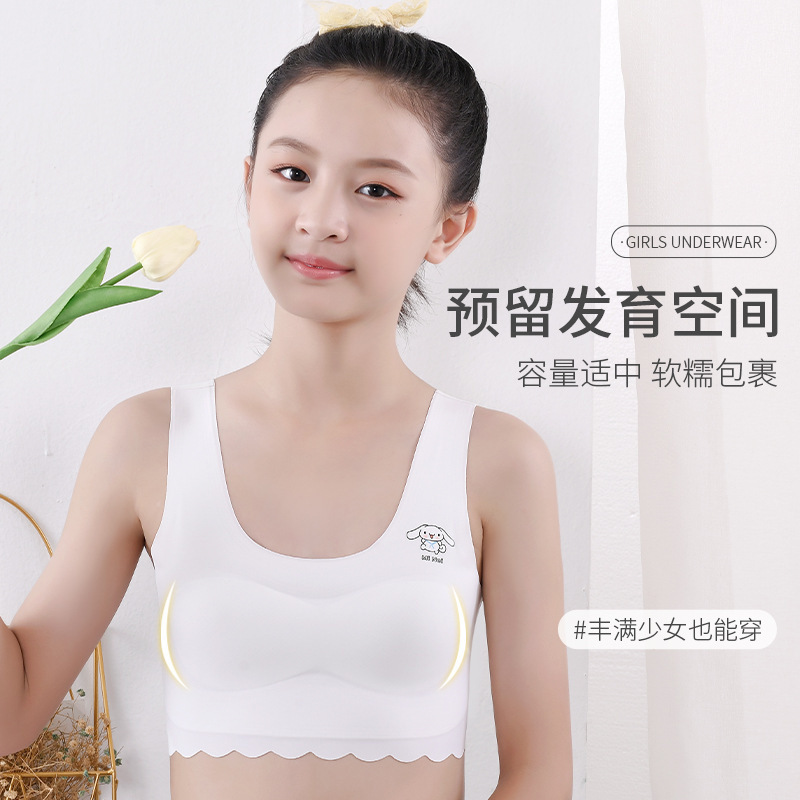 【Hot Sale】Teen Girls' Underwear for 12-16 Years Old, Developmental Stage, Junior High School Students, Seamless Vest, Girls' Sports Vest