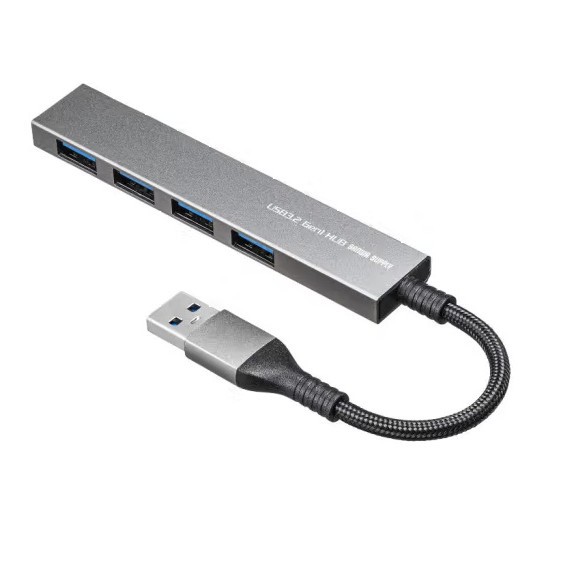 SANWA SUPPLY山业USB集线器4口支持USB3.2编织线铝制USB-S3H423MS