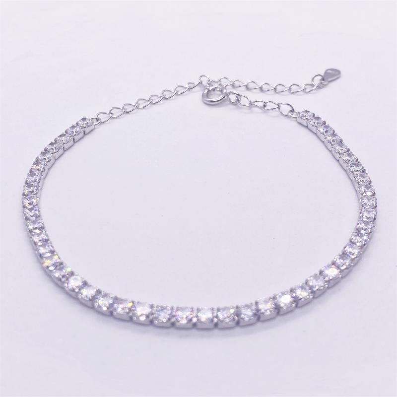 Bracciale 1 pz argento sterling zircone flash diamante semplice luce lusso super girl gioielli_voghion.com