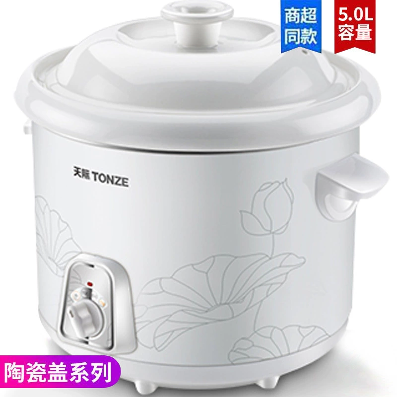 Керамический детский электрический горшок Tianji 1L/2L/3L/4L/5L белый BB-порционный горшок для приготовления каши, супа и десертного ласточки-птица гнездо (паста)