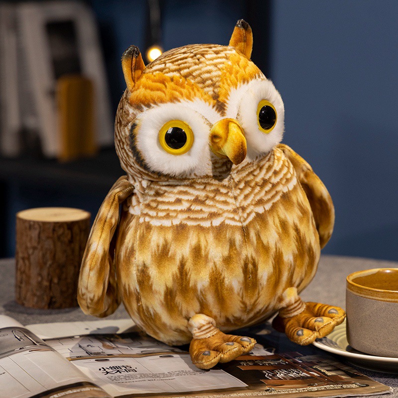 Simulación transfronteriza búho muñeca muñeca muñeca peluche pájaros adornos almohada para niños para dormir regalos de cumpleaños mujeres