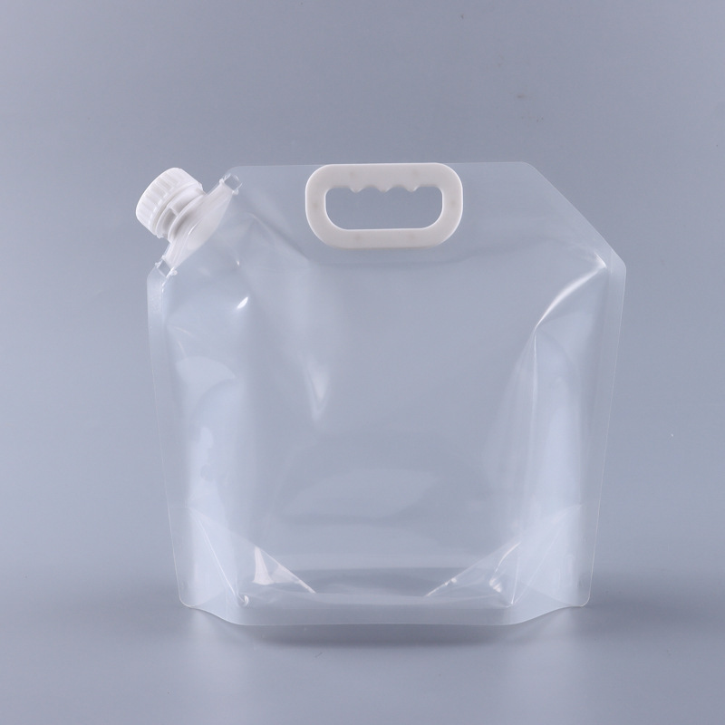 Bolsas de cerveza plegables prefabricadas, bolsas transparentes con boquilla para envasado de cerveza, bolsas de cerveza para llevar, bolsas portátiles con válvula para almacenamiento de agua