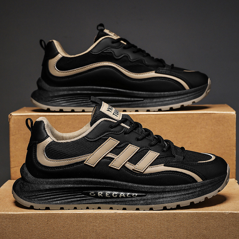 Zapatos de hombre 2026 primavera nueva tendencia versátil explosión zapatos de papá suela gruesa resistente al desgaste transpirable zapatos deportivos casuales de estudiantes