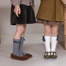 YM1504儿童羊毛袜冬款女童中筒袜韩版保暖宝宝长袜子小腿袜堆堆袜