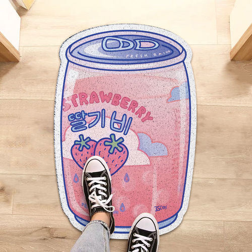 Internet celebrity creative cartoon entrance door floor mat entrance wire ring foot mat home bedroom kitchen bathroom door anti-slip mat