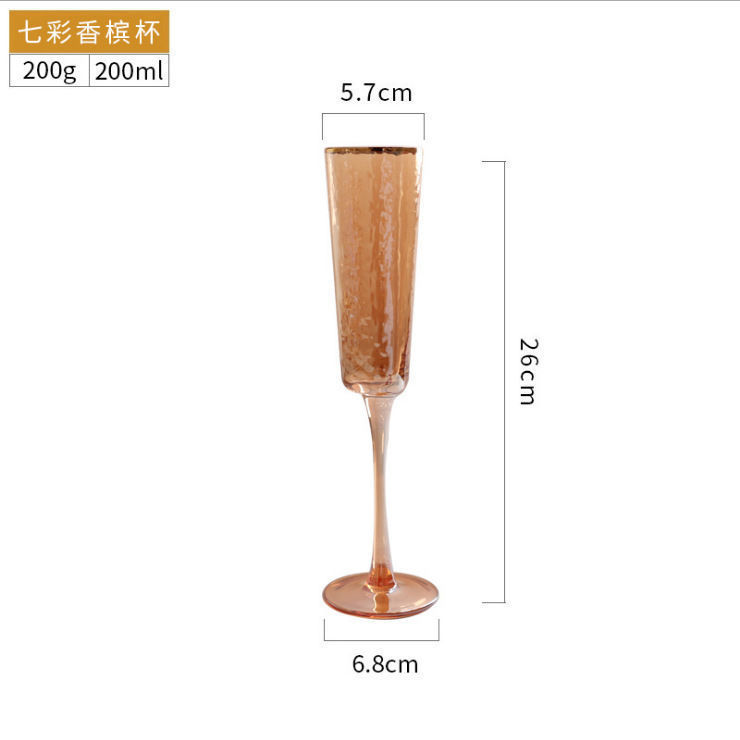 創意ハンマー目金辺水晶ガラスシャンパングラスヨーロッパ風高足ガラスワイングラスワイングラス|undefined