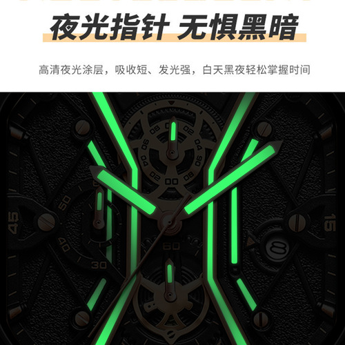 Swiss brand new multifunctional men's watch super luminous quartz watch live foreign trade dropshipping