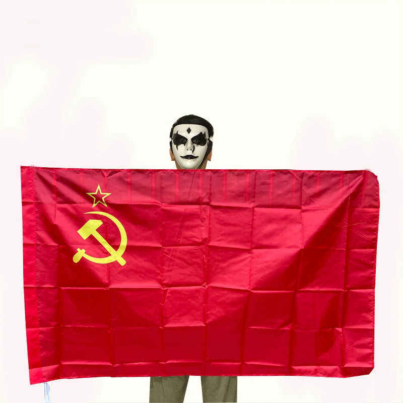 90*150cm polyester cloth screen printing 3*5ft flag Soviet flag hot selling flagpole printing