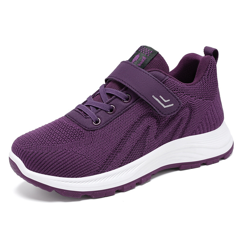 Zapatos de mujer 2024 primavera nuevos zapatos de hombre viejos zapatos casuales transpirables cómodos zapatillas de mediana edad y ancianos zapatos para caminar mujeres