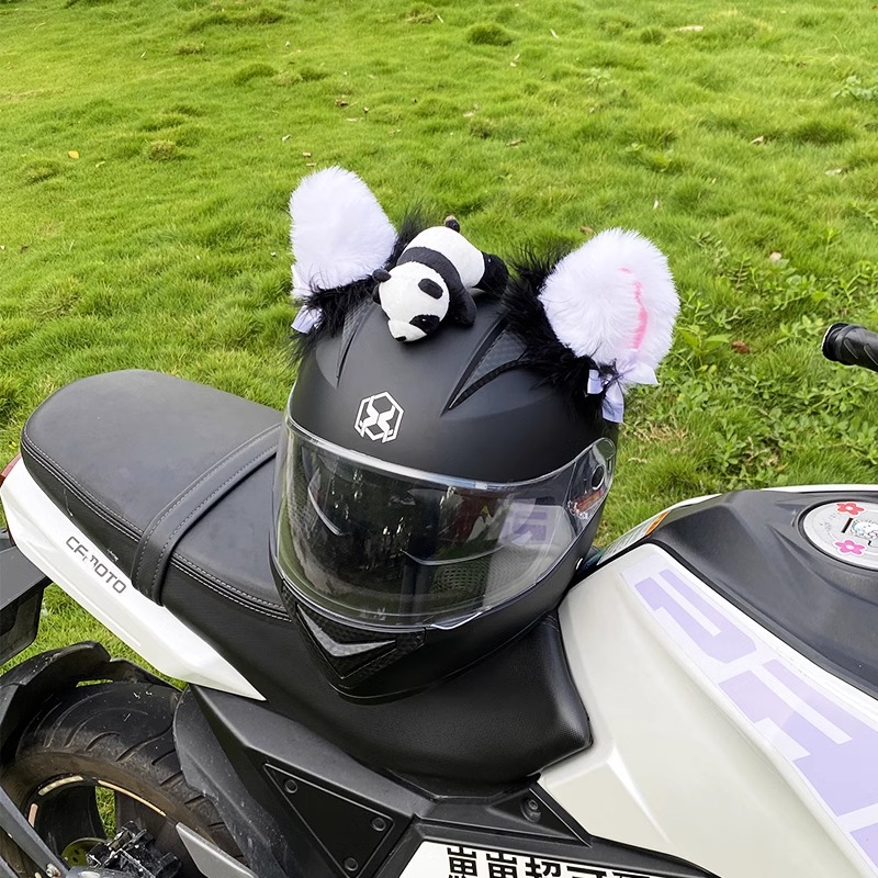 Helmet Decoration Creative Cute Helmet Accessories Fluff Cat Ears Detachable