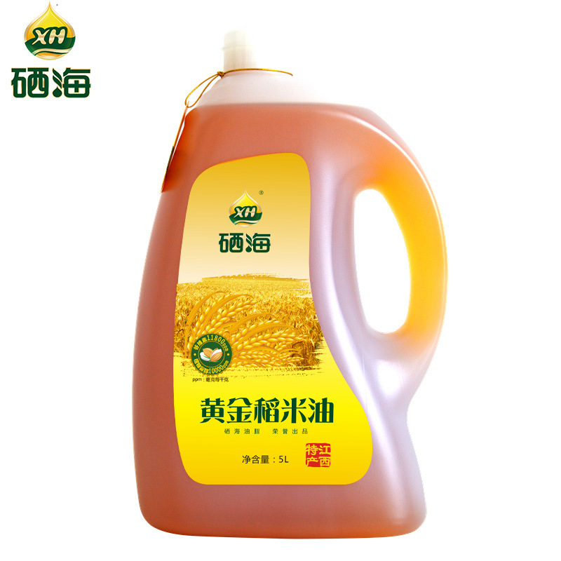 xh源头工厂特制纯米糠油稻米油高谷维素5L/瓶非转基因食用植物油