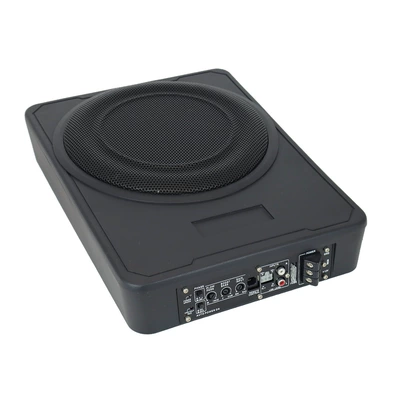 Car 8 inch 10 inch ultra-thin subwoofer car audio pure bass active subwoofer with wire control all aluminum alloy (Car speaker/subwoofer) - 10inch