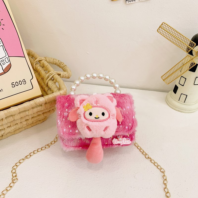Otoño y invierno nuevos bolsos para niños niñas princesas de moda bolsos de peluche de hombro