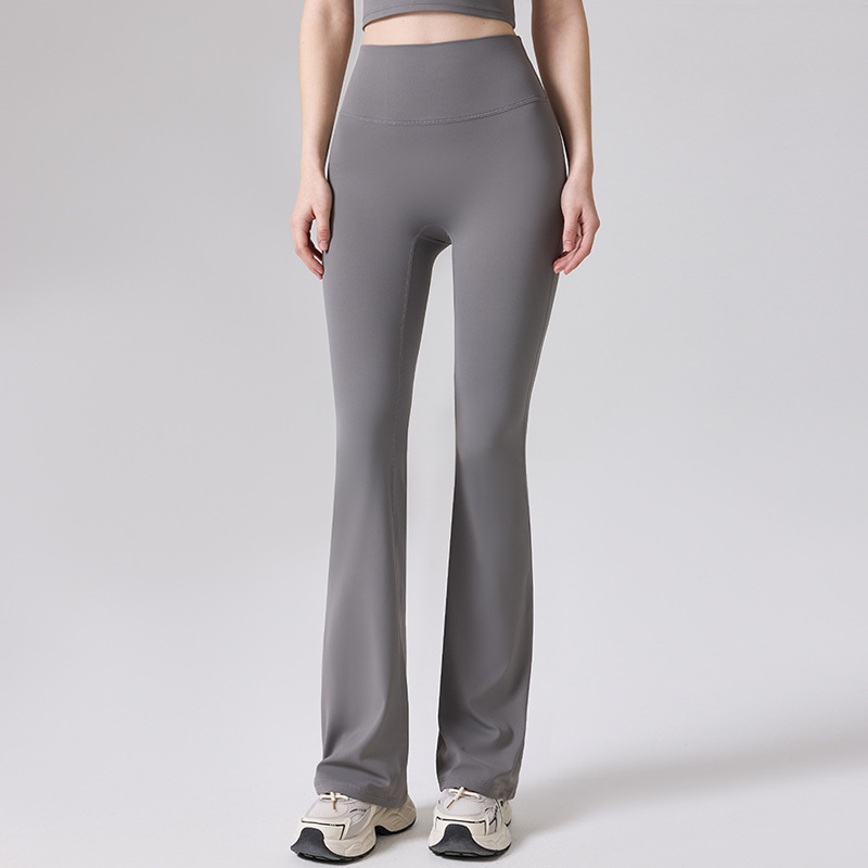 Verano nuevo desnudo de cintura alta pantalon de entrenamiento de pilates pantalon de entrenamiento de caderas apretadas para mujeres