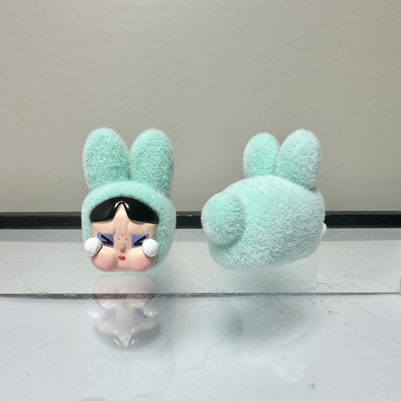 泡泡植绒飞天小女警哭娃改娃萌粒DIY配件车载摆件玛特|undefined