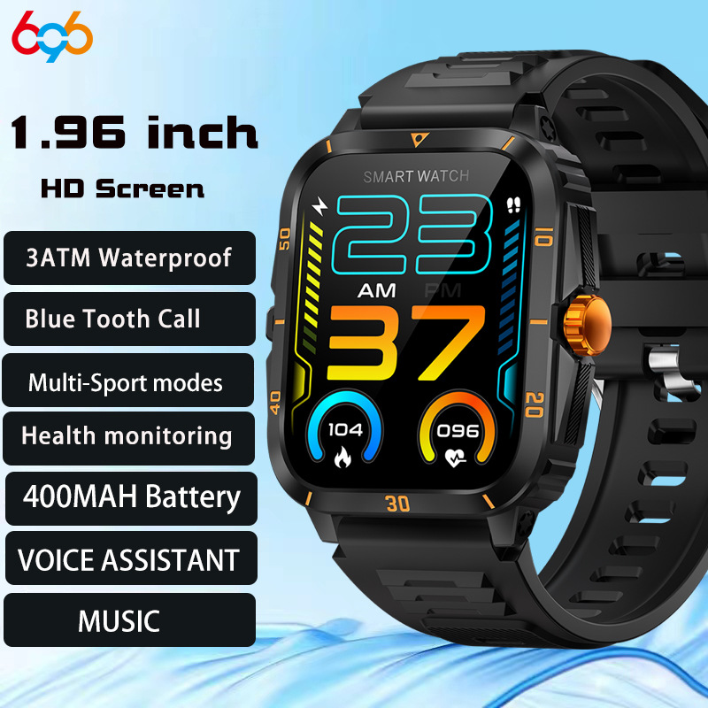 Cross-border KT71 smart watch 3 meters deep waterproof heart rate blood pressure outdoor three-proof sports bluetooth call watch