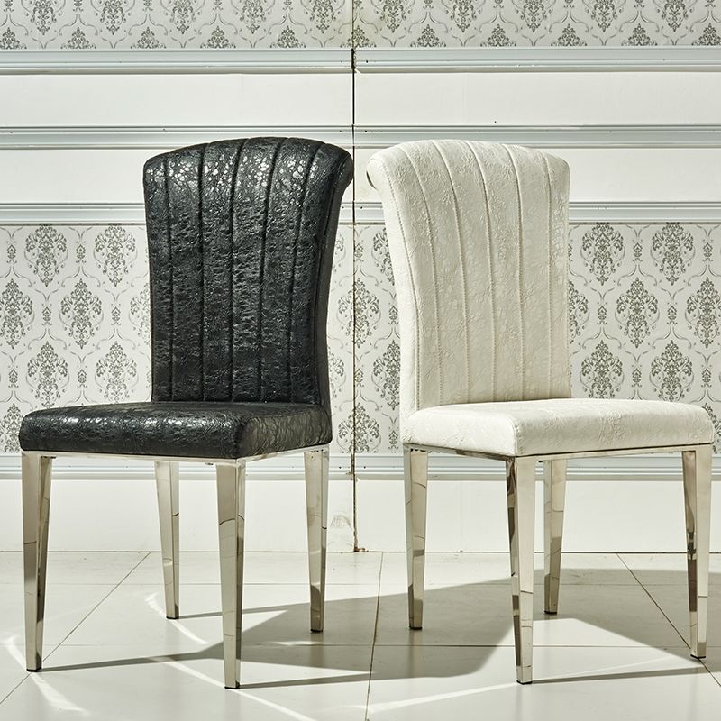 silla de comedor de acero inoxidable silla de respaldo de Oriente Medio silla de comedor de acero inoxidable de lujo