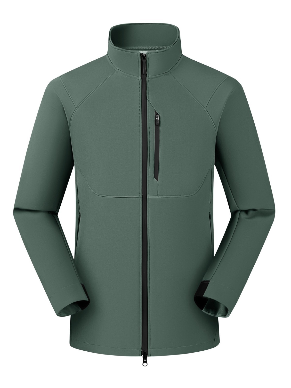 Chaqueta Impermeable de Cuello Alto Unisex de Mezcla de Fibra Sintética, De Secado Rápido, Impermeable, para Senderismo
