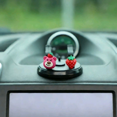Car phone holder New Car Supplies In-Car Central - sitting-mobile-phone-bracket-strawberry-bear-strawberry
