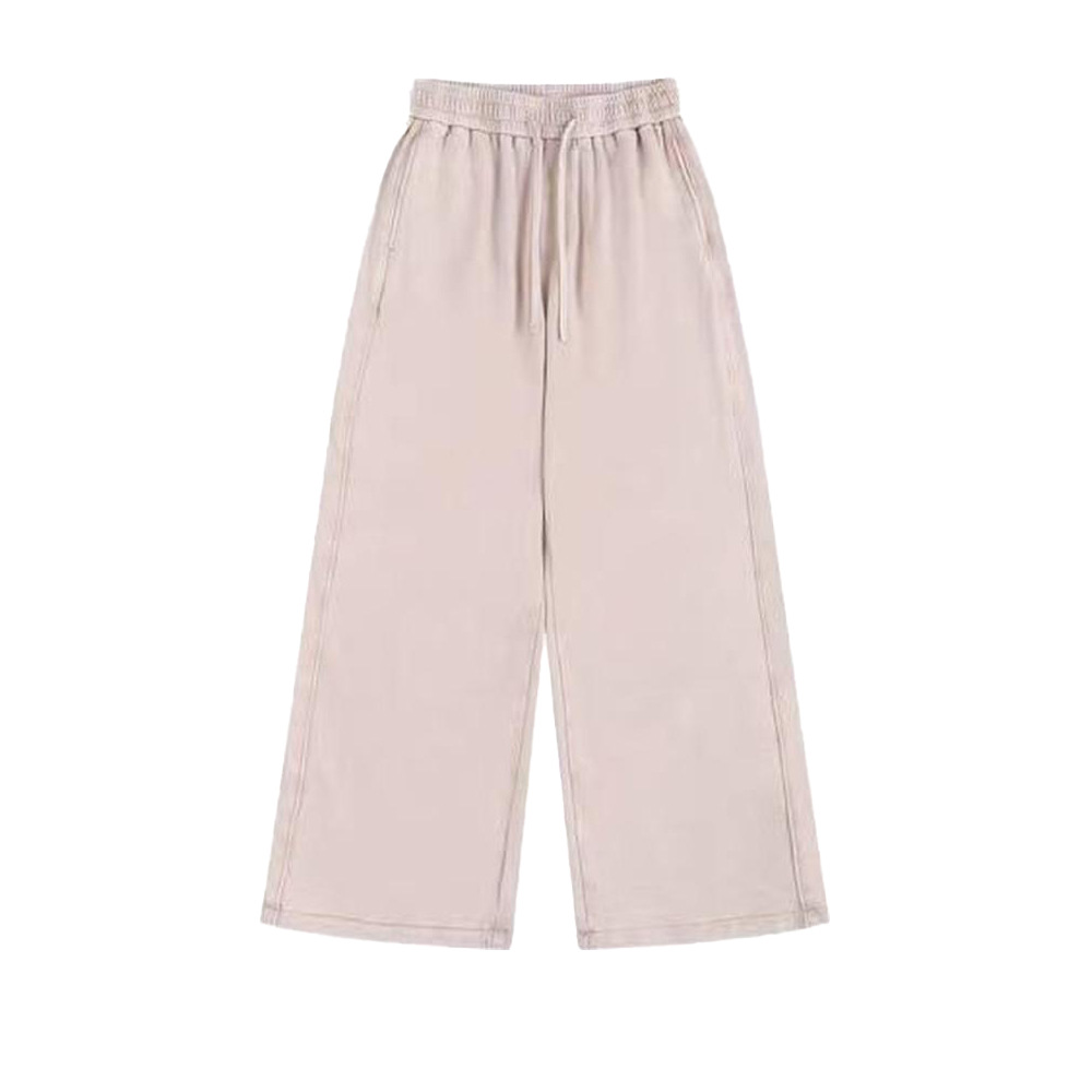 2025 transfronterizo hacer pantalones de agua viejos pantalones de marca de moda logotipo pantalones retro recto pantalones casuales de alta elasticidad