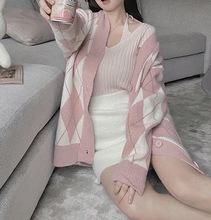 高級感毛衣女日系寬松慵懶風外穿設計感小眾針織開衫秋冬氣質外套