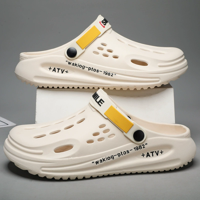 Мужские сабо для дома и улицы, модные пляжные шлепанцы из ЭВА 2025 года, удобные, двусторонние.