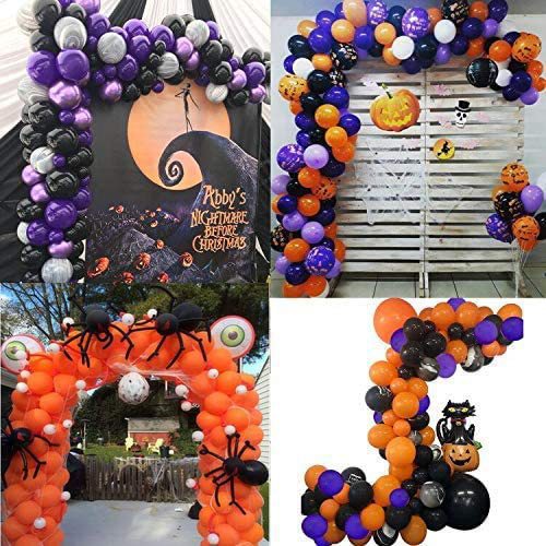 Halloween Spider Bat Emulsion Party Balloon display picture 4