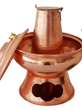 特色纯手工云南家用铜火锅加厚型紫铜火锅紫铜锅木炭火锅铜火锅无