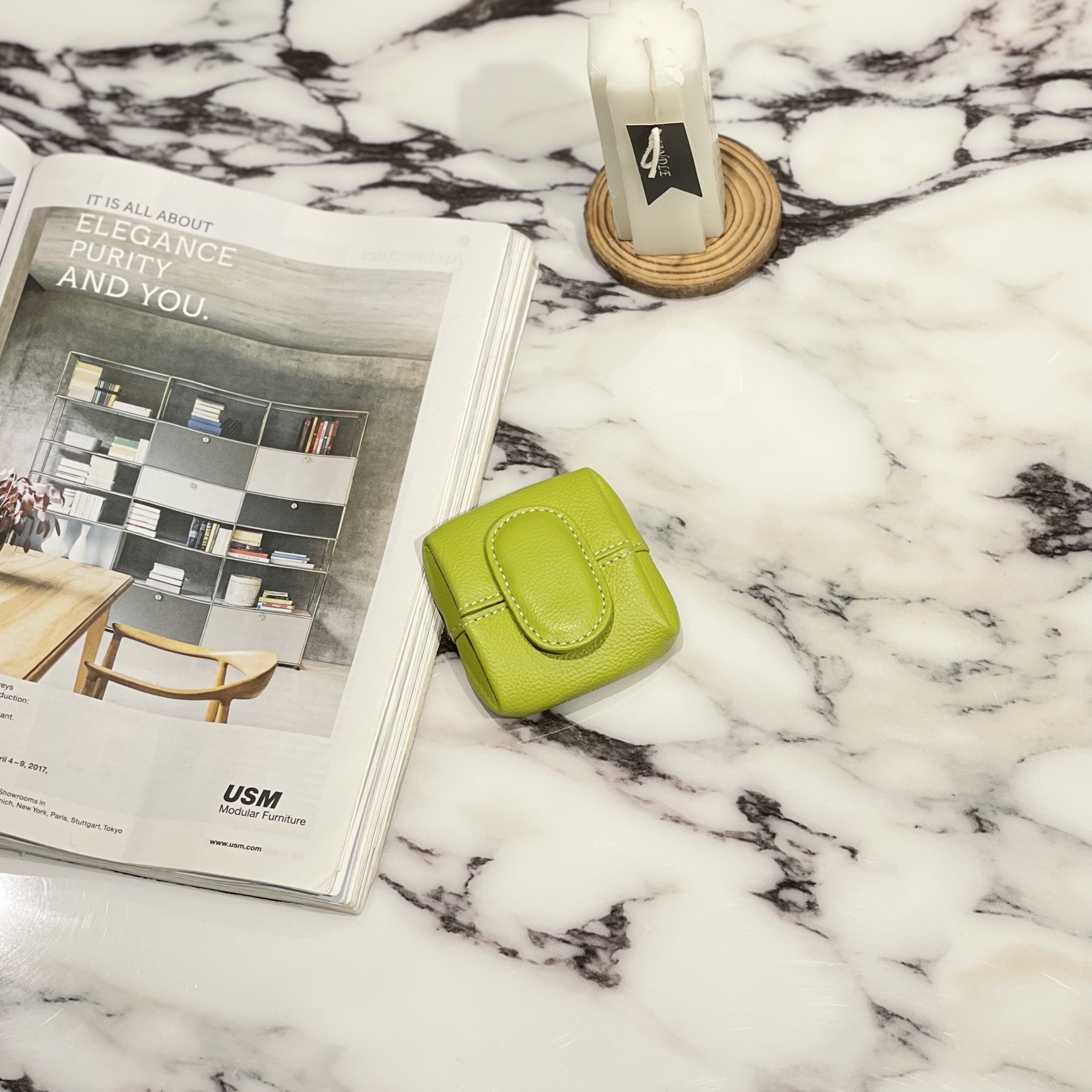 Monedero de cuero genuino primera capa de piel de vaca mini billetera de almacenamiento clave transfronteriza pequeña billetera de piel de vaca de las mujeres