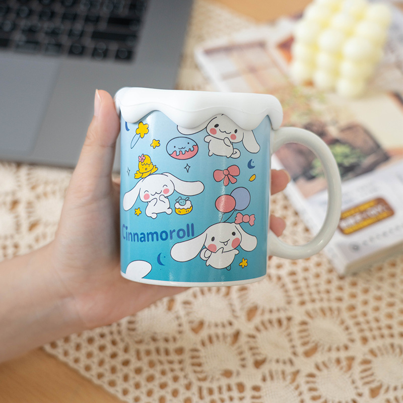 Cartoon INS wind high face value Mark Cup cute ceramic children's…