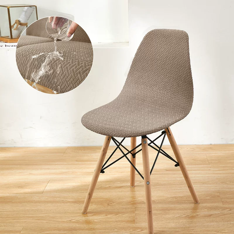 Растяжимый водонепроницаемый чехол для стула Eames shell, вязанный T-образной вязкой, эластичная нескользящая посадка, многоцветный