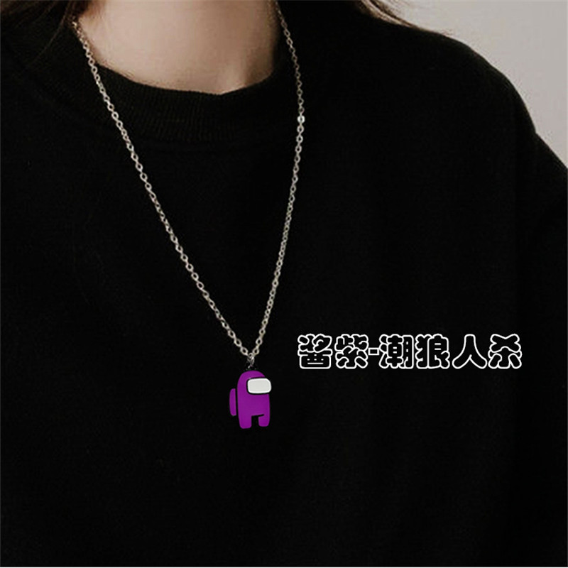 Corea del Sur INS en línea juego de celebridades espacio periférico Hombre Lobo matando collar de dibujos animados joyería estudiante regalo accesorios hombres y mujeres moda