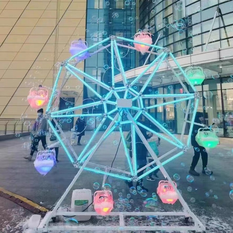 Rotating Ferris wheel bubble machine scenic spot lighting festival real estate drainage warm-up photo punch-in artifact bubble machine