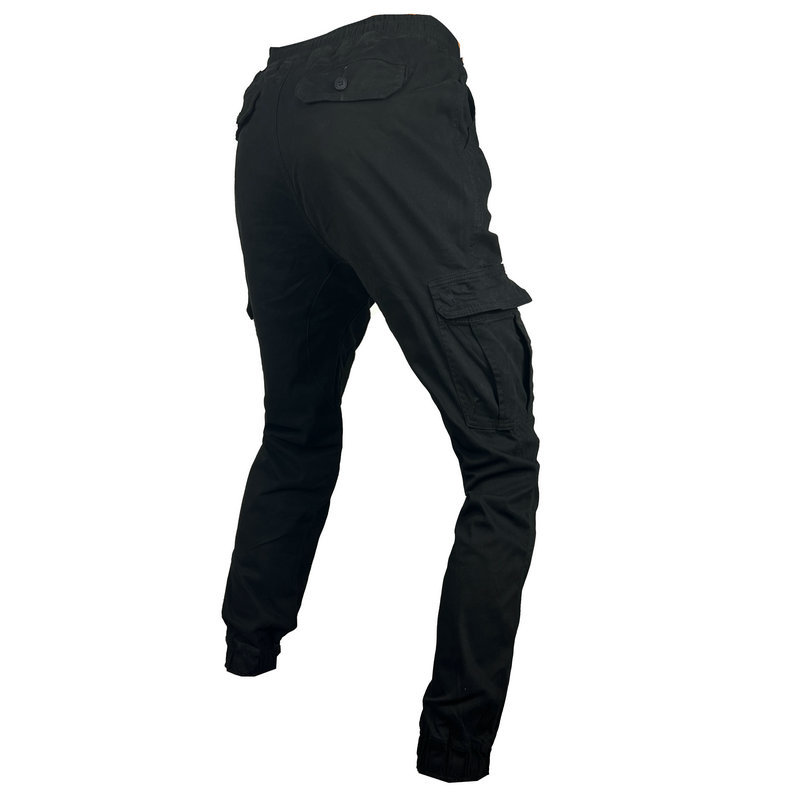 Pantalones de carreras de motocicletas de los hombres de la motocicleta pantalones anti-caída de tobillo atado casual multi-bolsa ropa de trabajo pantalones de montar jeans rodilleras