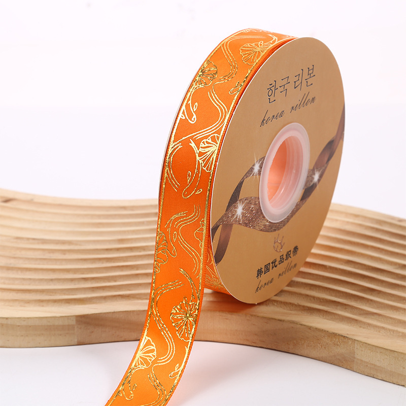 Bandeja de Bar cinta hecha a mano peces Lotus Pond Moonlight láser oro dorado cinta caja de regalo fábrica de embalaje cinta al por mayor