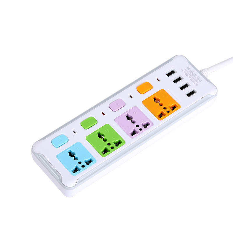 363 # 4USB 3meter socket364 # 2500 vatios de alta potencia adecuado para enchufes de comercio exterior de varios países