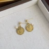 Old gold coin portrait-
