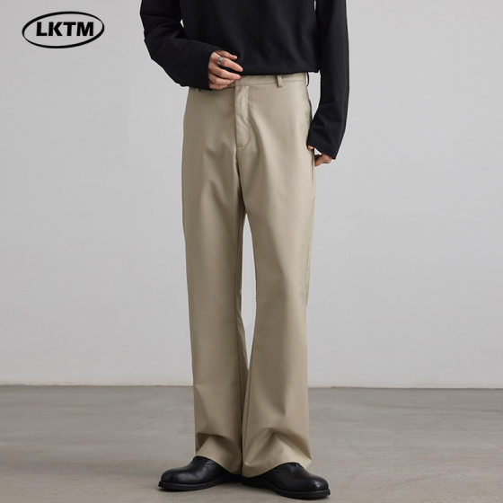 LKTM Men's# Spring and Summer New Commuter Micro Lassi Pants Men's and Women's cleanfit Fashion Brand Dagging Casual Long Pants