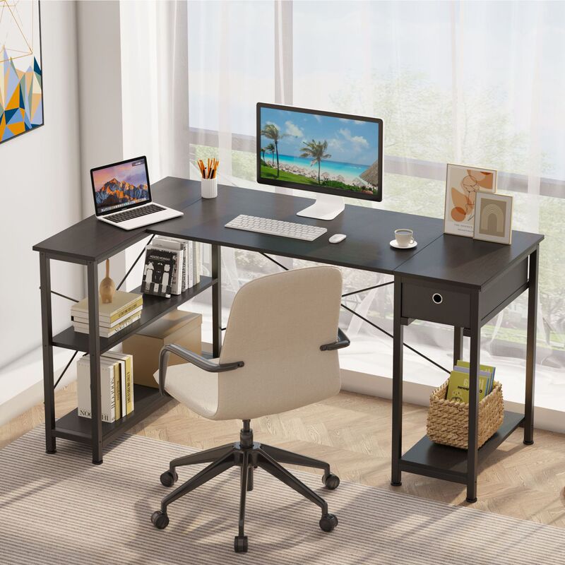 Corner computer desk with single drawer home desk wall desk writing desk simple desk Corner computer desk with single drawer home desk wall desk writing desk simple desk
