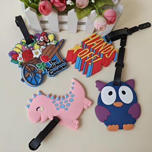 (Wholesale), cartoon luggage tag PVC, suitcase, travel card case, new collection, print