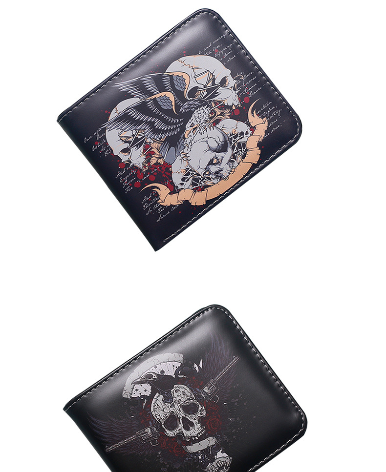 Unisex Skull PVC Open Wallets display picture 9