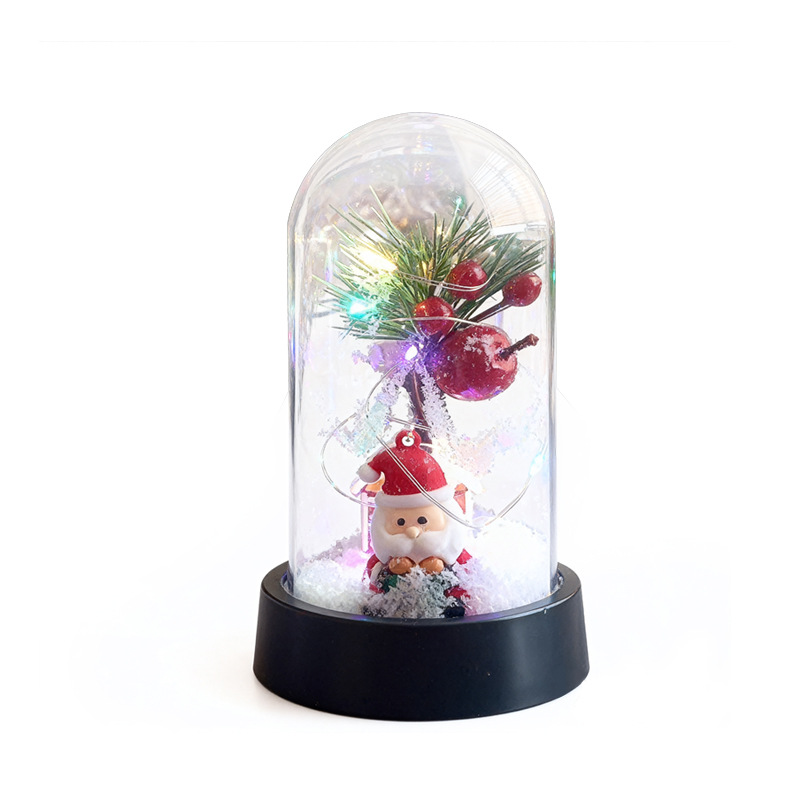 Papá Noel lámpara de noche decoración de la habitación decoración de escritorio muñeco de nieve atmósfera lámpara props regalos de Navidad al por mayor image 2