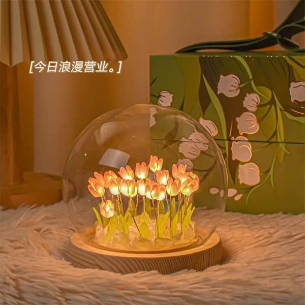 Internet celebrity tulip night light creative handmade DIY material…