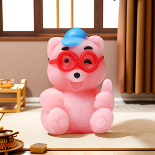 Glasses bear animal children's soap kindergarten gift Bath Bath hand washing cartoon soap essential oil creative handmade soap
