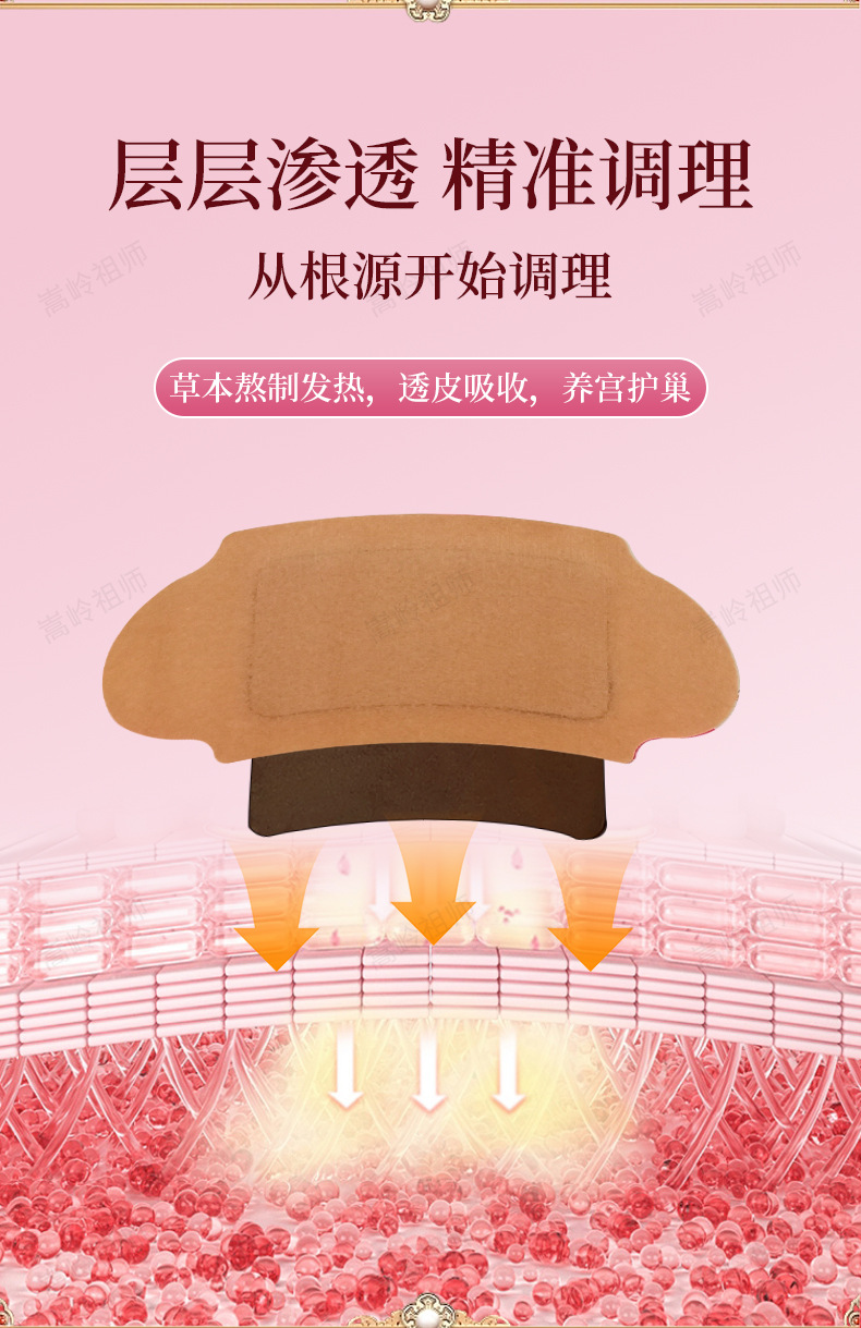 Warm Uterus Herbal Patch for Menstrual Period Abdominal Warmth Self Heating 6 Patches Per Box in use