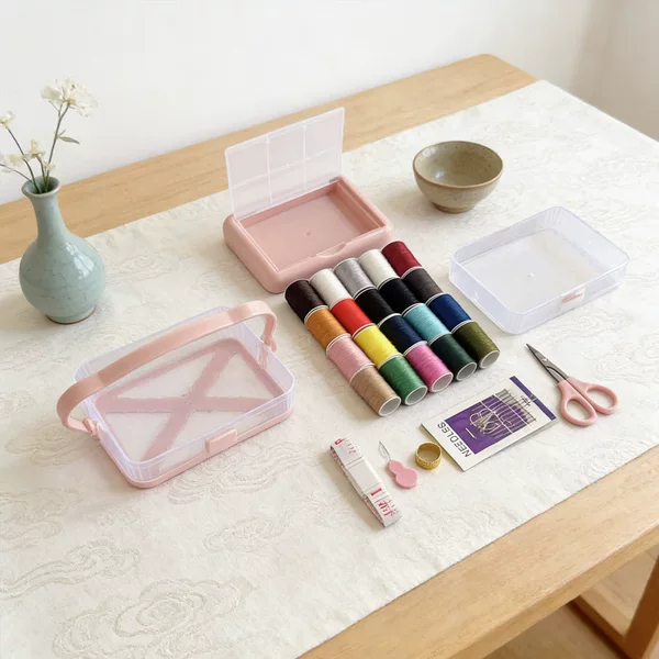 Chinese-Style Household Sewing Kit Portable Multifunctional Sewing Bag Sewing Tools for Student Dormitories