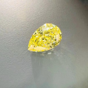 GIA Certificate Bare Stone Medium Color Yellow 1.01ct Drop Shape Bare Diamond Inlaid Ring Pendant First Jewelry Drop Diamond