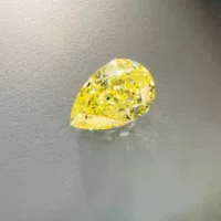 GIA сертификат голый камень в цветной желтый 1.01ct каплевидное кольцо с голыми бриллиантами
